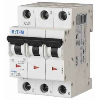 Eaton xEffect Miniature Circuit Breaker, 3-Pole, 63A, Type D, 415V AC, 96V DC, 10 kA Breaking Capacity 115375 FAZ-D63/3
