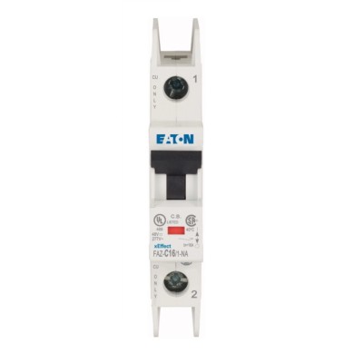 Cooper Bussmann xEffect FAZ Miniature Circuit Breaker, 1-Pole, 16A, Type C, 415V AC, 48V DC, 10kA 102090 FAZ-C16/1-NA