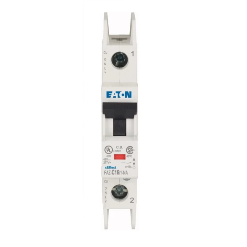Cooper Bussmann xEffect FAZ Miniature Circuit Breaker, 1-Pole, 16A, Type C, 415V AC, 48V DC, 10kA 102090 FAZ-C16/1-NA