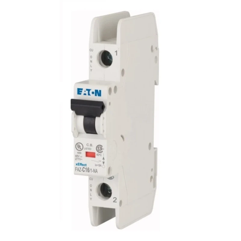 Cooper Bussmann xEffect FAZ Miniature Circuit Breaker, 1-Pole, 16A, Type C, 415V AC, 48V DC, 10kA 102090 FAZ-C16/1-NA