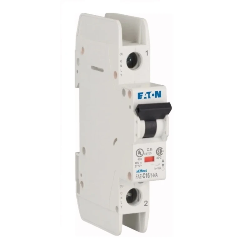 Cooper Bussmann xEffect FAZ Miniature Circuit Breaker, 1-Pole, 16A, Type C, 415V AC, 48V DC, 10kA 102090 FAZ-C16/1-NA