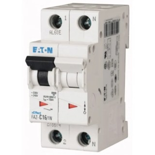 Eaton xEffect Miniature Circuit Breaker 1-Pole 6A Type B 240V AC 48V DC 10kA Breaking Capacity 278642 FAZ-B6/1N