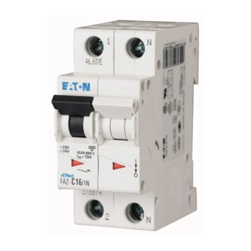 Eaton xEffect Miniature Circuit Breaker 1-Pole 6A Type B 240V AC 48V DC 10kA Breaking Capacity 278642 FAZ-B6/1N