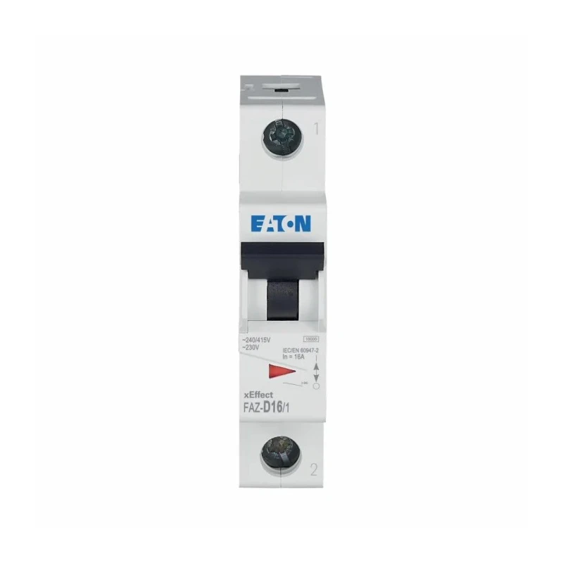 Eaton xEffect FAZ Miniature Circuit Breaker 1-Pole 16A Type D 240V AC 48V DC 10kA Breaking Capacity 278584 FAZ-D16/1