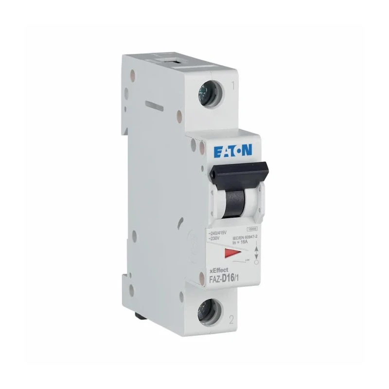 Eaton xEffect FAZ Miniature Circuit Breaker 1-Pole 16A Type D 240V AC 48V DC 10kA Breaking Capacity 278584 FAZ-D16/1