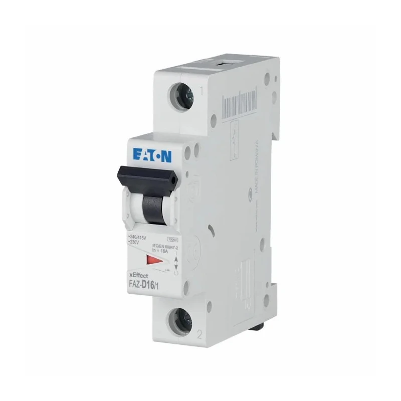 Eaton xEffect FAZ Miniature Circuit Breaker 1-Pole 16A Type D 240V AC 48V DC 10kA Breaking Capacity 278584 FAZ-D16/1