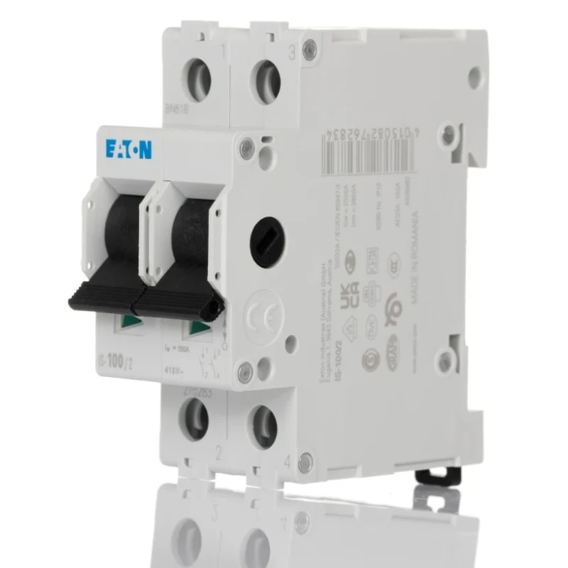 Eaton 2-Pole Surface Mount Isolator Switch, 100A, IP40, Screw Terminal, 415V 1 Phase IP40