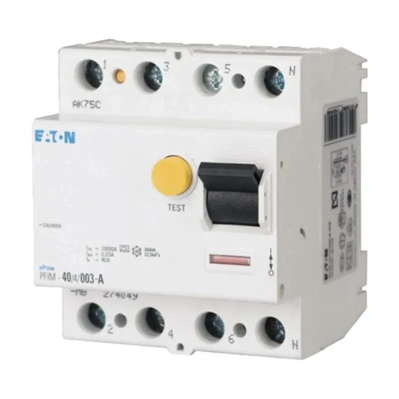 Eaton Residual Current Device PFIM Series, 63A, 4-Pole, 300 mA Trip Sensitivity, Type AC, 10 kA 235416 PFIM-63/4/03-MW