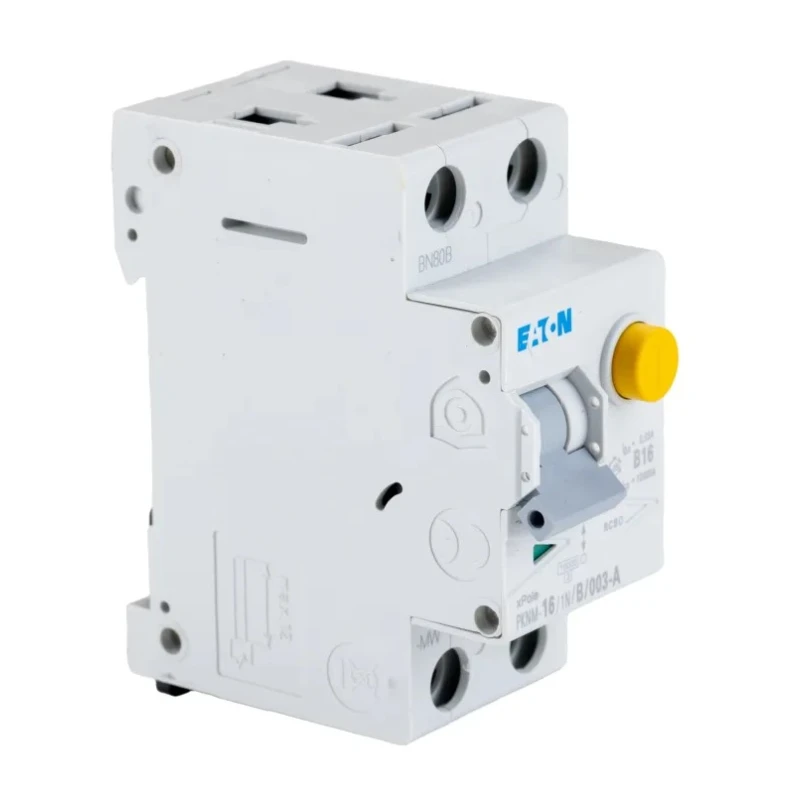 Eaton Residual Current Device PKNM Series 16A, 2-Pole, 30 mA Trip Sensitivity, Type B, 10 kA 236205 PKNM-16/1N/B/003-A-MW