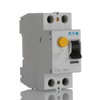 Eaton Residual Current Device PFIM Series 40A, 2-Pole, 30 mA Trip Sensitivity, Type A, 10 kA 235427 PFIM-40/2/003-A-MW
