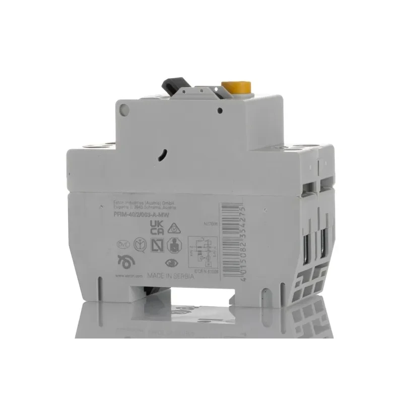 Eaton Residual Current Device PFIM Series 40A, 2-Pole, 30 mA Trip Sensitivity, Type A, 10 kA 235427 PFIM-40/2/003-A-MW