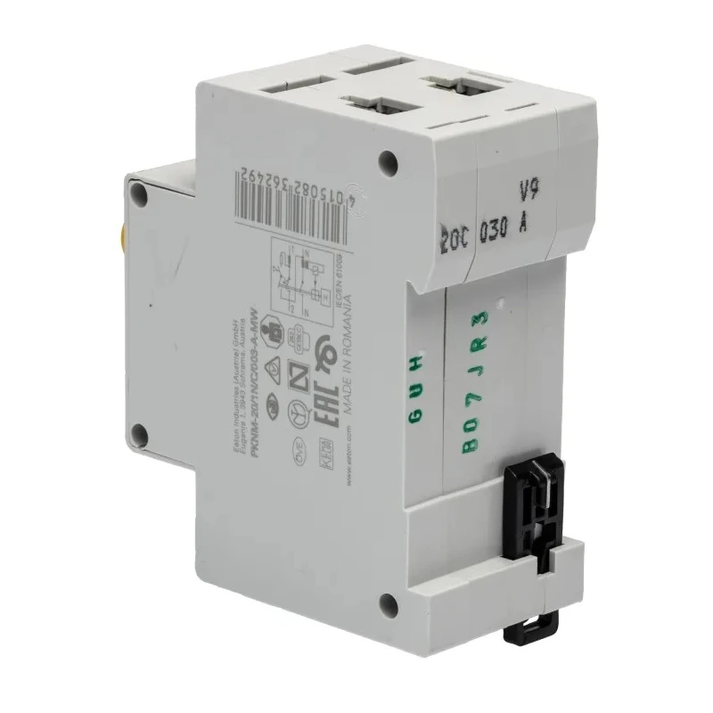 Eaton Residual Current Device PKNM Series 20A 2-Pole 30 mA Type C 10 kA 230V AC 236249 PKNM-20/1N/C/003-A-MW