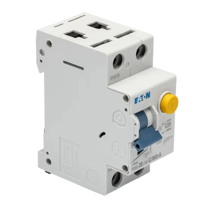 Eaton Residual Current Device PKNM Series 20A 2-Pole 30 mA Type C 10 kA 230V AC 236249 PKNM-20/1N/C/003-A-MW