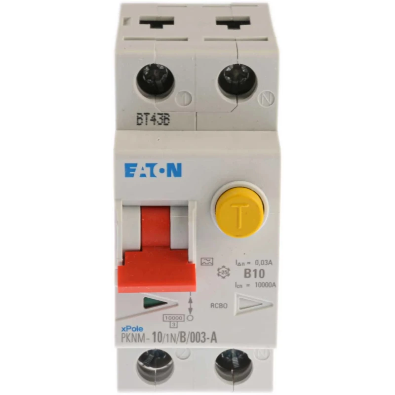 Eaton Residual Current Device 10A 2-Pole 30mA Type B 10kA Breaking Capacity 230V AC 236072 PKNM-10/1N/B/003-A-MW