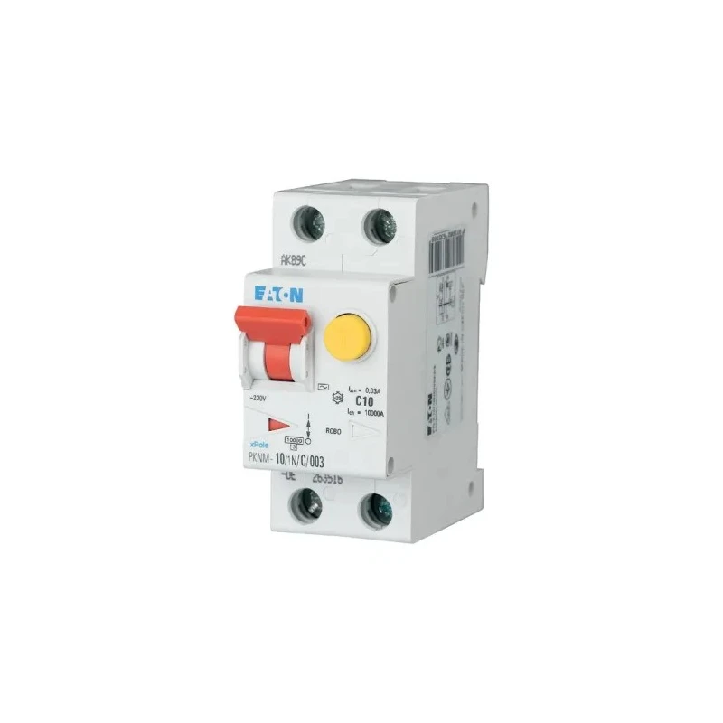 Eaton Residual Current Device 10A 2-Pole 30mA Type B 10kA Breaking Capacity 230V AC 236072 PKNM-10/1N/B/003-A-MW