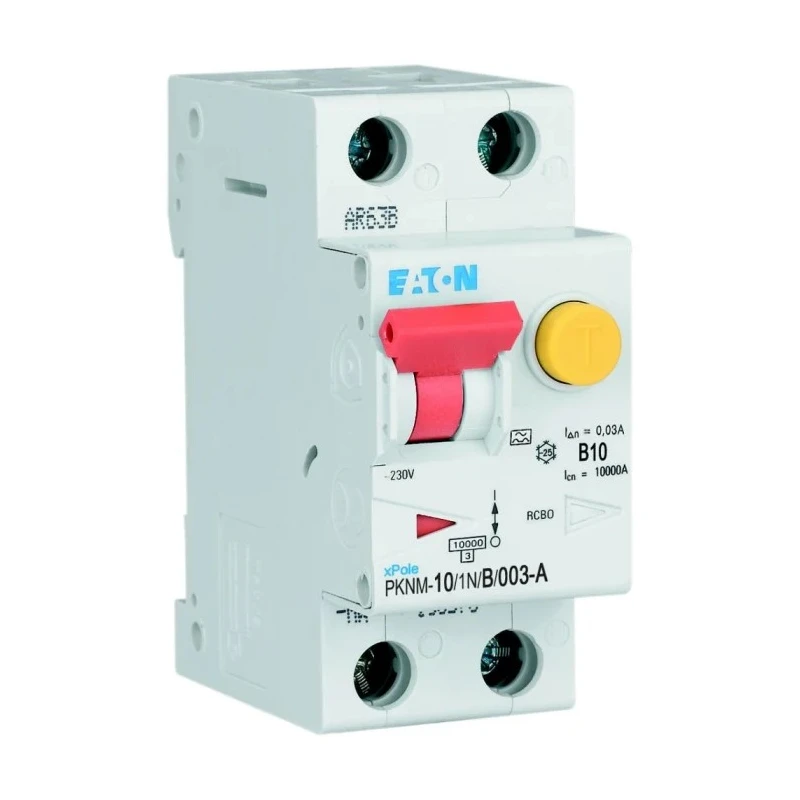 Eaton Residual Current Device 10A 2-Pole 30mA Type B 10kA Breaking Capacity 230V AC 236072 PKNM-10/1N/B/003-A-MW