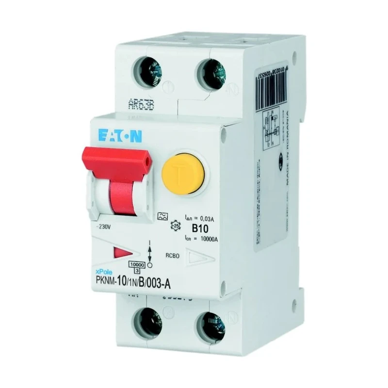 Eaton Residual Current Device 10A 2-Pole 30mA Type B 10kA Breaking Capacity 230V AC 236072 PKNM-10/1N/B/003-A-MW
