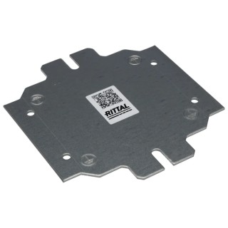 Rittal Sheet Steel Zinc Plated Enclosure Accessory 125mm Width, 135mm Length for Kx Terminal Boxes and Bus Enclosures 1560800