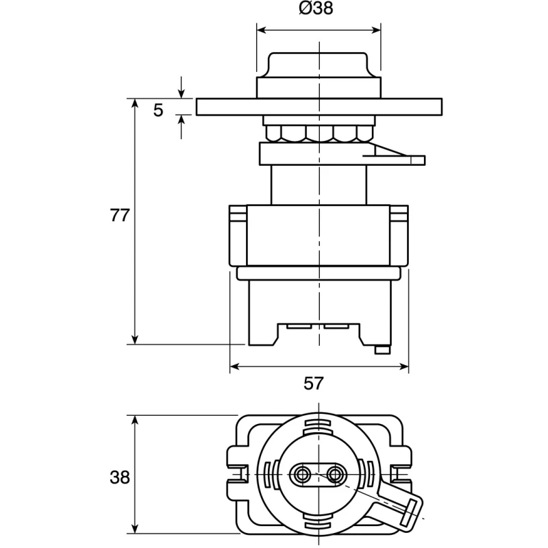 Eaton GHG4 Series Push Button Switch Panel Mount SPDT 30 mm Cutout IP66 GHG4