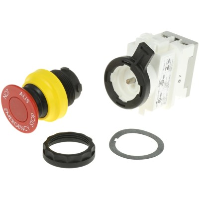 Eaton GHG4188 Series Pull to Release Emergency Stop Push Button Panel Mount 30mm Cutout SPDT IP66 GHG4188