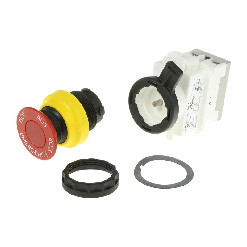 Eaton GHG4188 Series Pull to Release Emergency Stop Push Button Panel Mount 30mm Cutout SPDT IP66 GHG4188