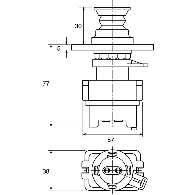 Eaton GHG4188 Series Pull to Release Emergency Stop Push Button Panel Mount 30mm Cutout SPDT IP66 GHG4188