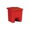 Rubbermaid Commercial Products Legacy Step-On 30L Red Pedal Plastic Waste Bin FG614300RED