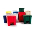 Rubbermaid Commercial Products Legacy Step-On 30L Red Pedal Plastic Waste Bin FG614300RED