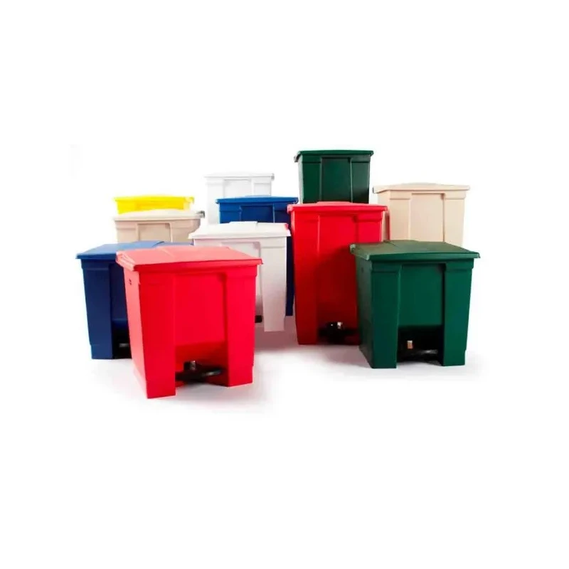 Rubbermaid Commercial Products Legacy Step-On 30L Red Pedal Plastic Waste Bin FG614300RED