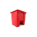 Rubbermaid Commercial Products Legacy Step-On 30L Red Pedal Plastic Waste Bin FG614300RED