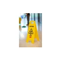 Rubbermaid Commercial Products Floor Sign with Graphics Hazard Warning Sign CAUTION - WET FLOOR FG611277YEL