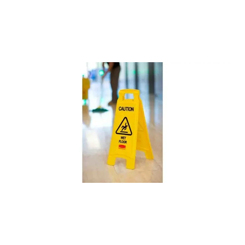 Rubbermaid Commercial Products Floor Sign with Graphics Hazard Warning Sign CAUTION - WET FLOOR FG611277YEL