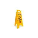 Rubbermaid Commercial Products Floor Sign with Graphics Hazard Warning Sign CAUTION - WET FLOOR FG611277YEL
