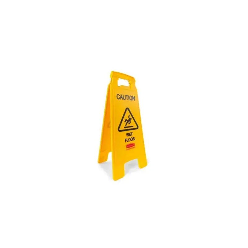 Rubbermaid Commercial Products Floor Sign with Graphics Hazard Warning Sign CAUTION - WET FLOOR FG611277YEL