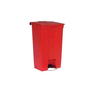 Rubbermaid Commercial Products Legacy Step-On Red Pedal Plastic Waste Bin 87L FG614600RED