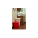Rubbermaid Commercial Products Legacy Step-On Beige Pedal Plastic Waste Bin 87L FG614600BEIG