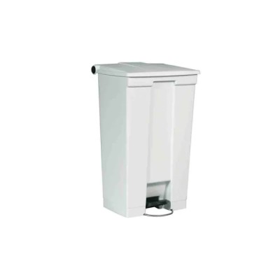 Rubbermaid Commercial Products Legacy Step-On 87L White Pedal Plastic Waste Bin FG614600WHT