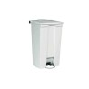 Rubbermaid Commercial Products Legacy Step-On 87L White Pedal Plastic Waste Bin FG614600WHT