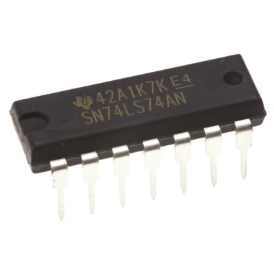 Texas Instruments 2 Flip Flop IC LS, 14-Pin PDIP SN74LS74AN