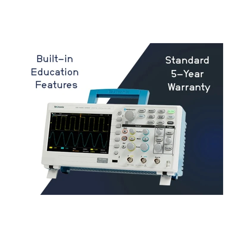 Tektronix 7-inch WVGA 100 MHz 2 Channel Digital Storage Bench Oscilloscope TBS1000C