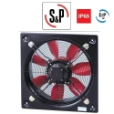 Soler&Palau HCFB Square Wall Mount Helix Fan 230V AC 77W 1090 m³/h Air Flow, 49 dB Noise, Plastic 014158 - HCFB/4-250/H
