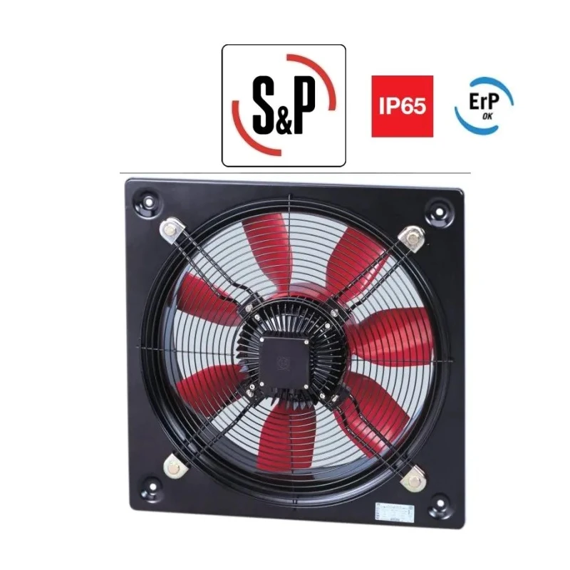 Soler&Palau HCFB Square Wall Mount Axial Helix Fan 230V AC 128W 2220 m³/h 55 dB Duct Size 315 mm 010241 - HCFB/4-315/H