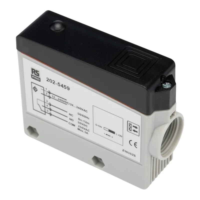 RS PRO Polarised Retro Reflection Photoelectric Sensor, Block Style, 12 m Detection Range, Relay Output, IP67, Model 202-5459