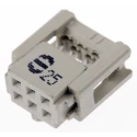 HARTING 6-Way 2-Row Female IDC Connector for Cable 320V AC 1A Shrouded Right Angle SEK 18 Series 09185067803