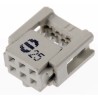 HARTING 6-Way 2-Row Female IDC Connector for Cable 320V AC 1A Shrouded Right Angle SEK 18 Series 09185067803