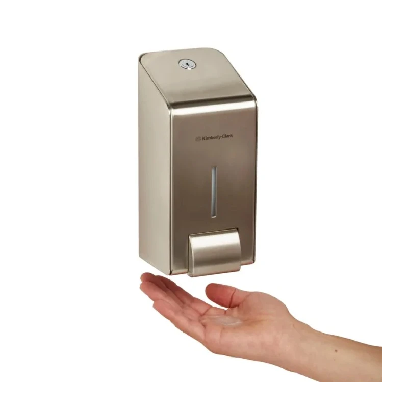 Kimberly Clark Stainless Steel Manual Soap Dispenser 1L Wall Mountable for Aquarius 8973
