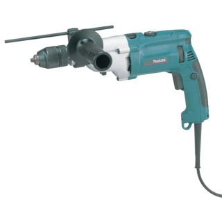 Makita Hammer Drill Corded 240V AC 1kW Brushed Motor 13mm Keyless Chuck Straight Handle HP2071F