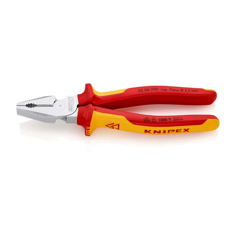 Knipex Combination Plier 200mm Overall VDE 1000V Certified Insulated Comfort Grip 02 06 200