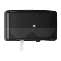 Tork Black Plastic Twin Mini Jumbo Toilet Roll Dispenser 146 mm x 256 mm x 432 mm 555508