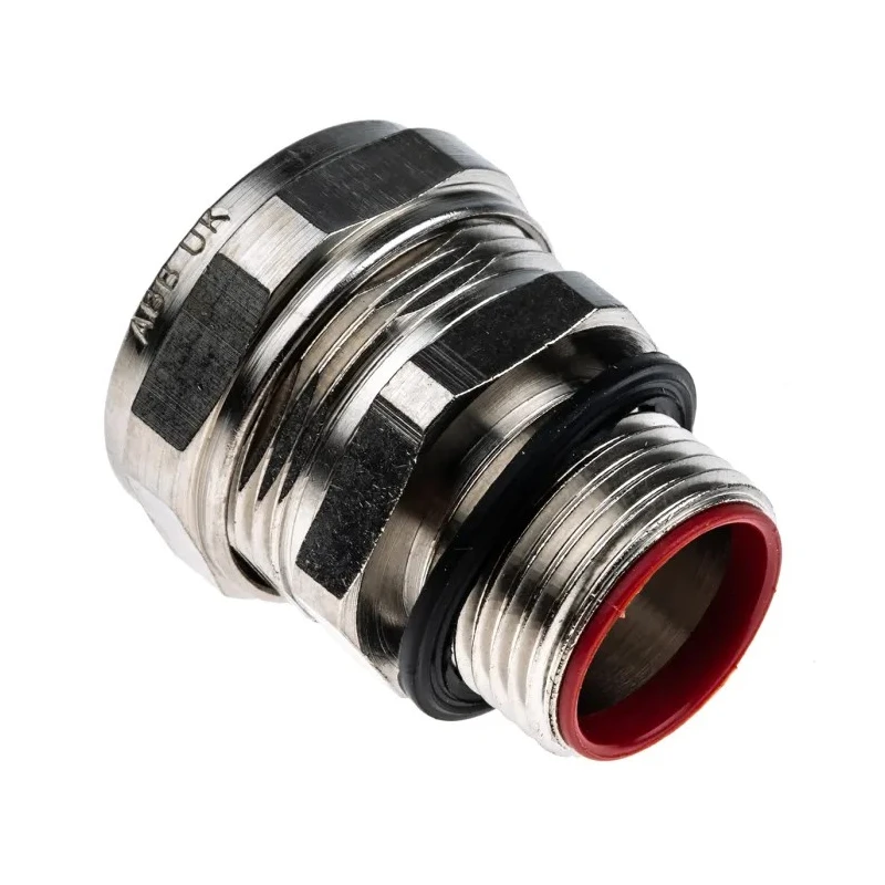 Adaptaflex Nickel Plated Brass Conduit Fitting 20 mm Nominal Size M20 Thread Size CE Certified 7TCA296030R0163 SPL20/M20/M